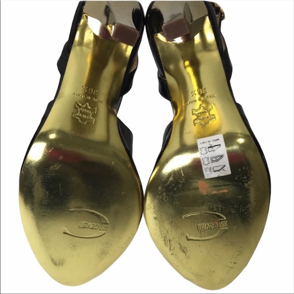 Just Cavalli Black and Gold Heels Size 6.5 - Picture 6 of 7